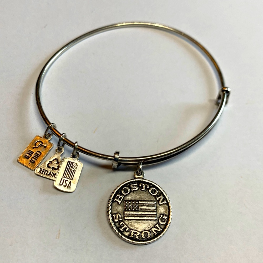3/$15 Alex and Ani Boston Strong silver bracelet